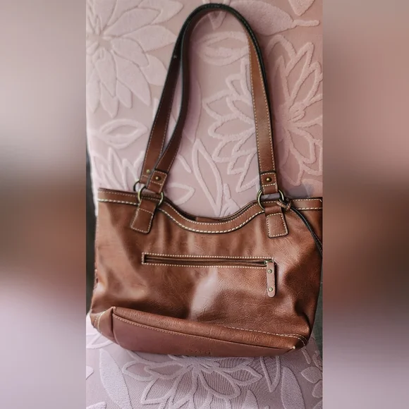 BOC Brown Embossed Shoulder Bag - Picture 4 of 8